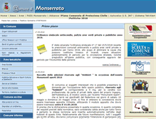 Tablet Screenshot of comune.monserrato.ca.it